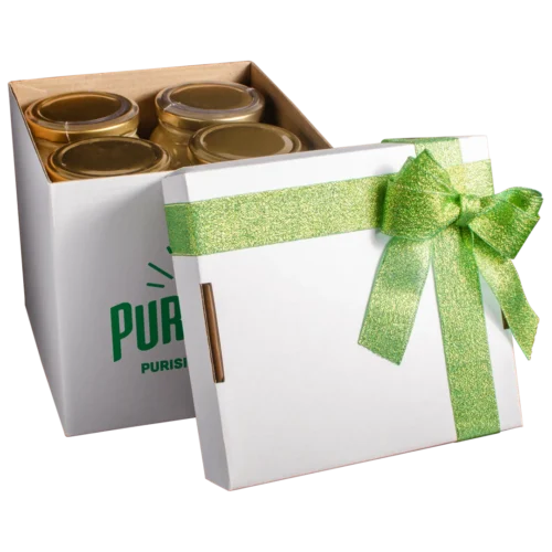 caja de regalo saludable con cremas de frutos secos grande