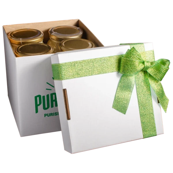 caja de regalo saludable con cremas de frutos secos grande