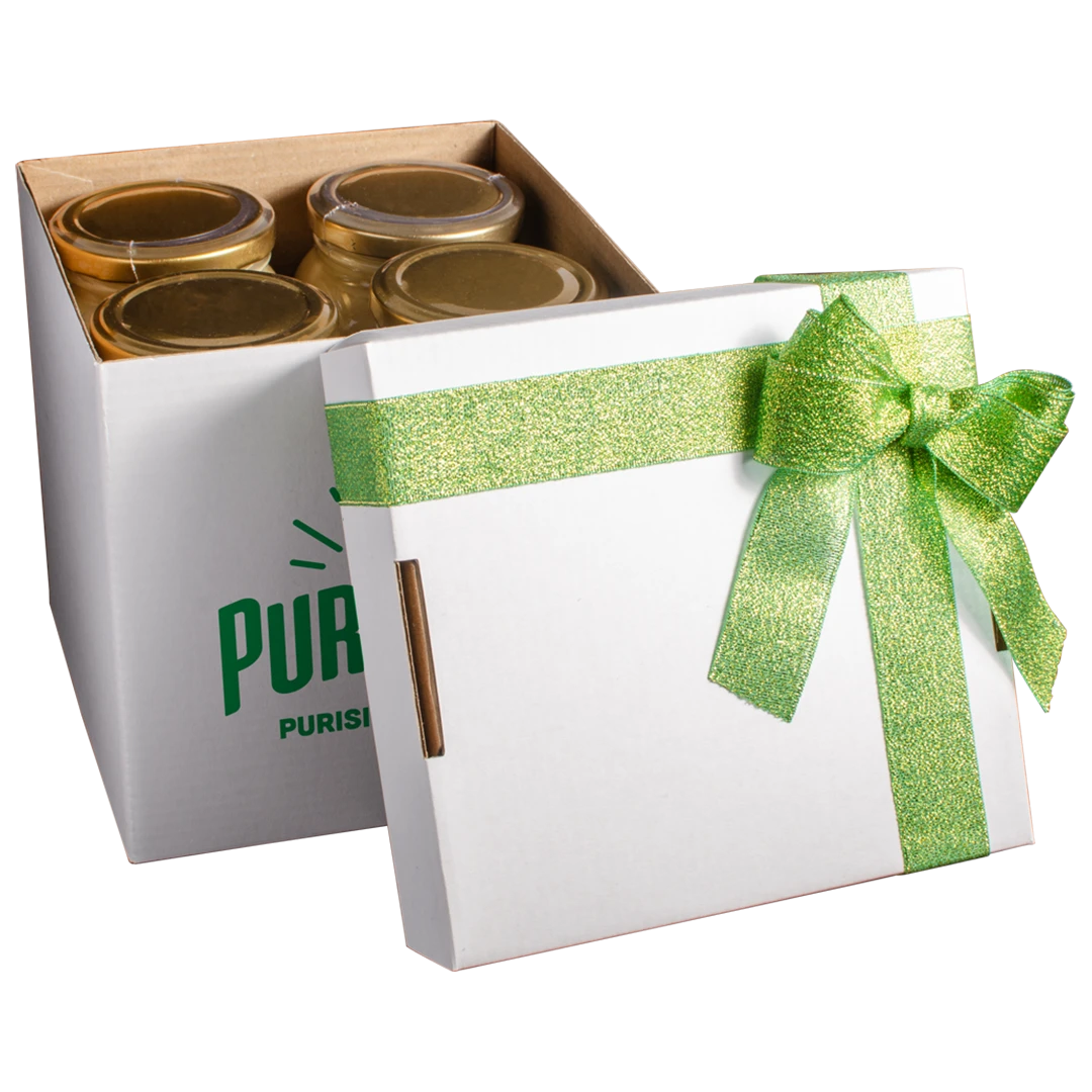 caja de regalo saludable con cremas de frutos secos grande